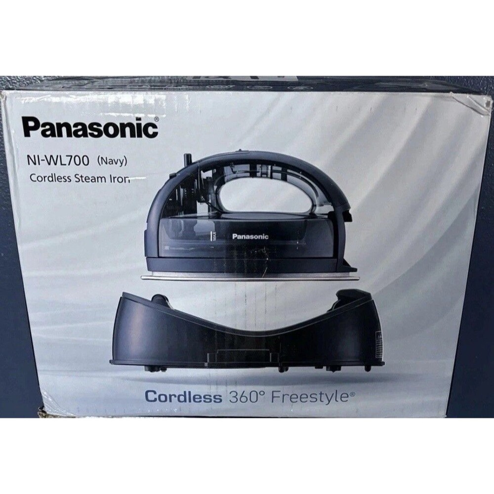 NEW Panasonic NI-WL700 Cordless Steam/Dry Iron, 1500W Wide Stainless Steel NAVY